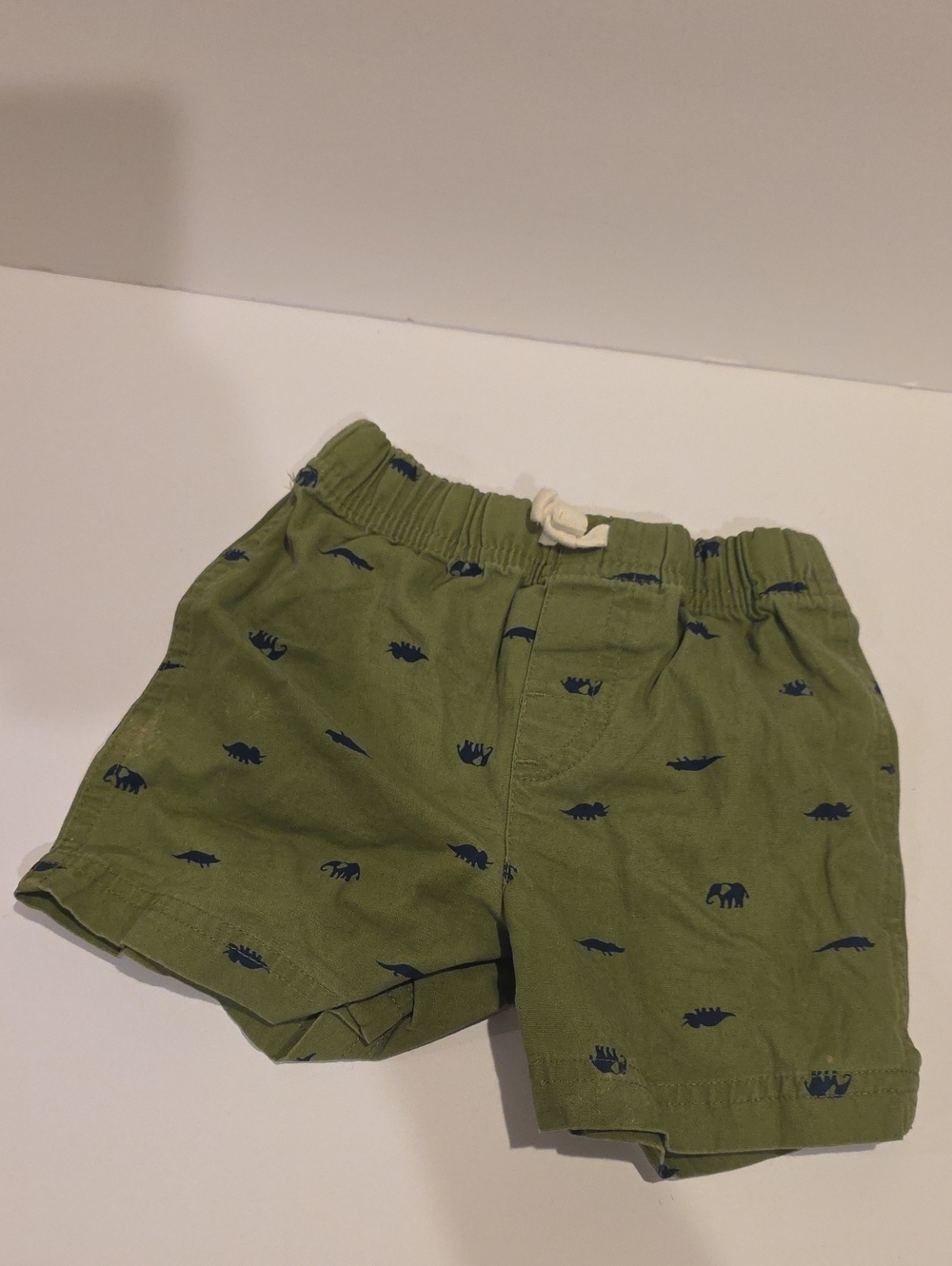 Carter's Olive Green Shorts with Navy Dino Print 18m